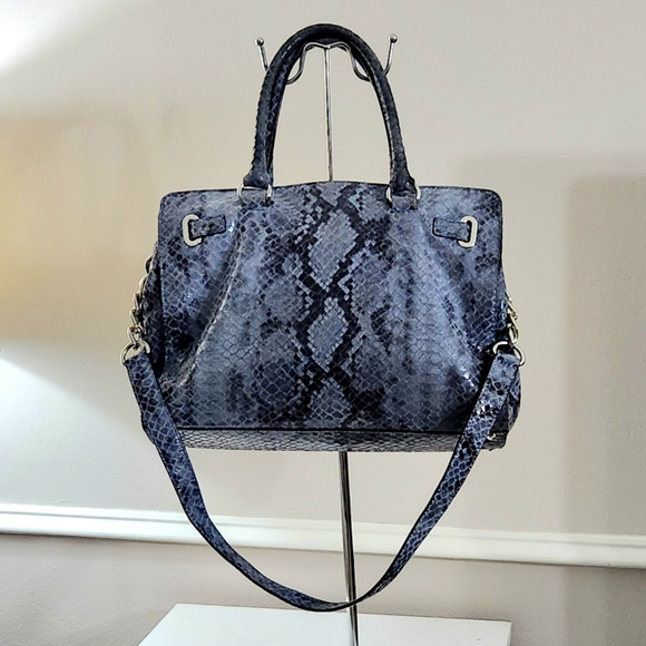 Michael Kors Hamilton Python Satchel Shoulder Bag - Picture 7 of 10